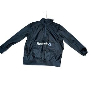 Reebok Black Convertible Track Jacket Vest Kids MEDIUM (8) Removable Arms